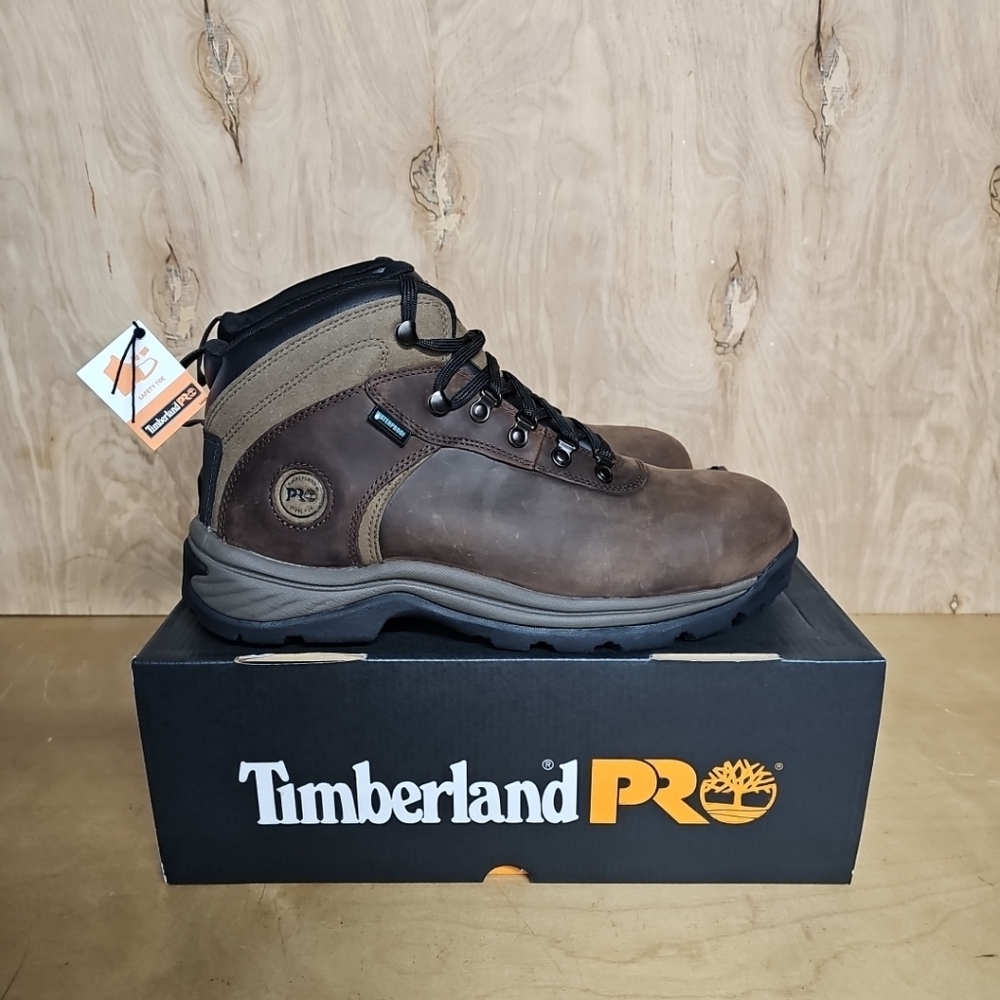 Timberland PRO Flume Leather Work BOOT Mens Size 12 M Mid Steel Toe WP New BOX